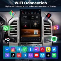 Radio Multimedia con Pantalla de 12.95 Pulgadas para Ford F150 Serie 2015-2021, Reproductor de DVD, Snapdragon 665, Carplay Inalámbrico, Unidad Principal HD