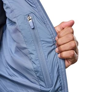 Chaqueta Acolchada con Capucha para Hombre, Color Azul Acero, Cierre Completo, Ligera, Aislante, para Invierno, Deportiva, Térmica - Product Image 4