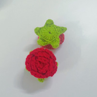 Bunga Rajut Mini Buatan Tangan 4cm, Kelopak Bunga Tiruan untuk Aksesoris DIY, Hari Ibu, Paskah