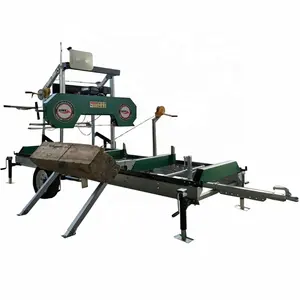 Sawmill Horizontal Gasoline engine wood cutting machine Portable Band Sawmill forestry equipment For Log