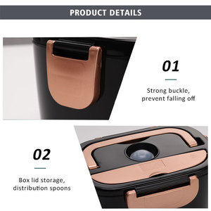 Boîte à lunch électrique portable, chauffe-plat, fabrication chinoise, OEM, emballages/logo/couleur personnalisés - Product Image 5