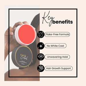 <span class=keywords><strong>Gel</strong></span> <span class=keywords><strong>coiffant</strong></span> personnalisé à formule naturelle, sans résidus, sans traces blanches, tenue maximale pour le contrôle des bords - Product Image 4