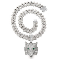 Chaîne cubaine dorée sertie de strass avec pendentif 'No Love' en strass pour le style hip-hop streetwear, bijoux pour hommes, femmes et rappeurs, cadeau