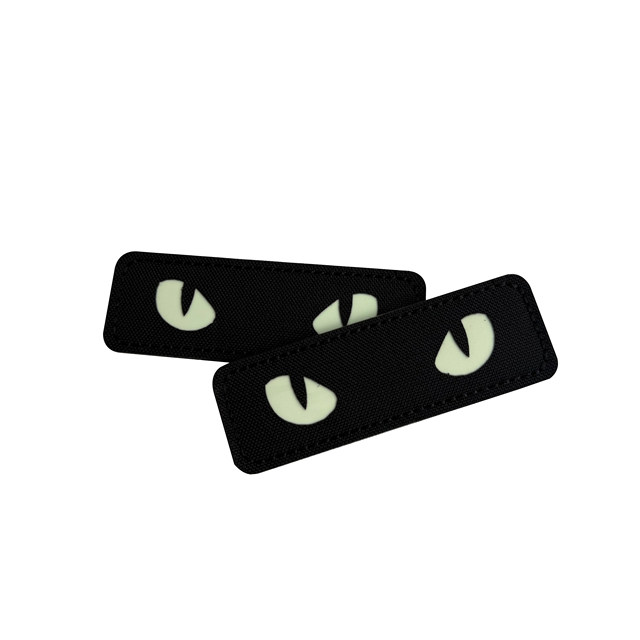 Wholesale Custom IR Reflective Badge Outdoor Cat Eye Demon Eye Patch in Various Shapes-Heart Alphabet Flower Made Twill Fabric