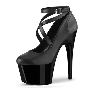 Chaussures à talons hauts sexy de 17 cm, semelle transparente en PU, talons de 7 pouces, chaussures de scène en cristal tendance, plateforme, escarpins, modèles de défilé, talons de strip-teaseuse - Product Image 1