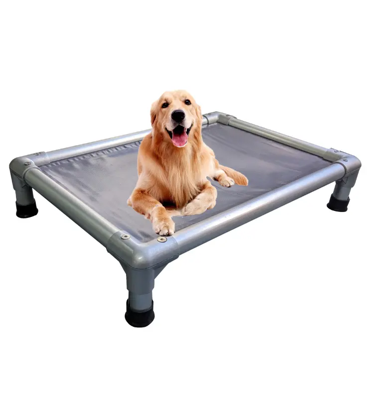 Cama cómoda para perro, cama elevada de metal para interior y exterior