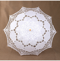 Parasol en dentelle blanche LS, décoration de mariage, accessoires photo pour douche nuptiale, broderie artisanale, logo personnalisé, vente en gros