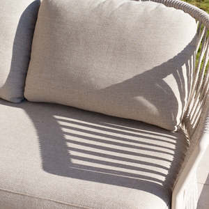 आधुनिक लक्जरी उद्यान फर्नीचर कोने सोफे वाटरप्रूफ आउटडोर कपड़े पैटियो फर्नीचर लाउंज सेट रस्सी आउटडोर सोफा सेट - Product Image 4