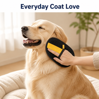 Gant de toilettage pour animaux de compagnie imperméable de qualité supérieure, avec sangle ergonomique, maille respirante, pour enlever les poils de chien et de chat, massage, nettoyage, utilisation en intérieur