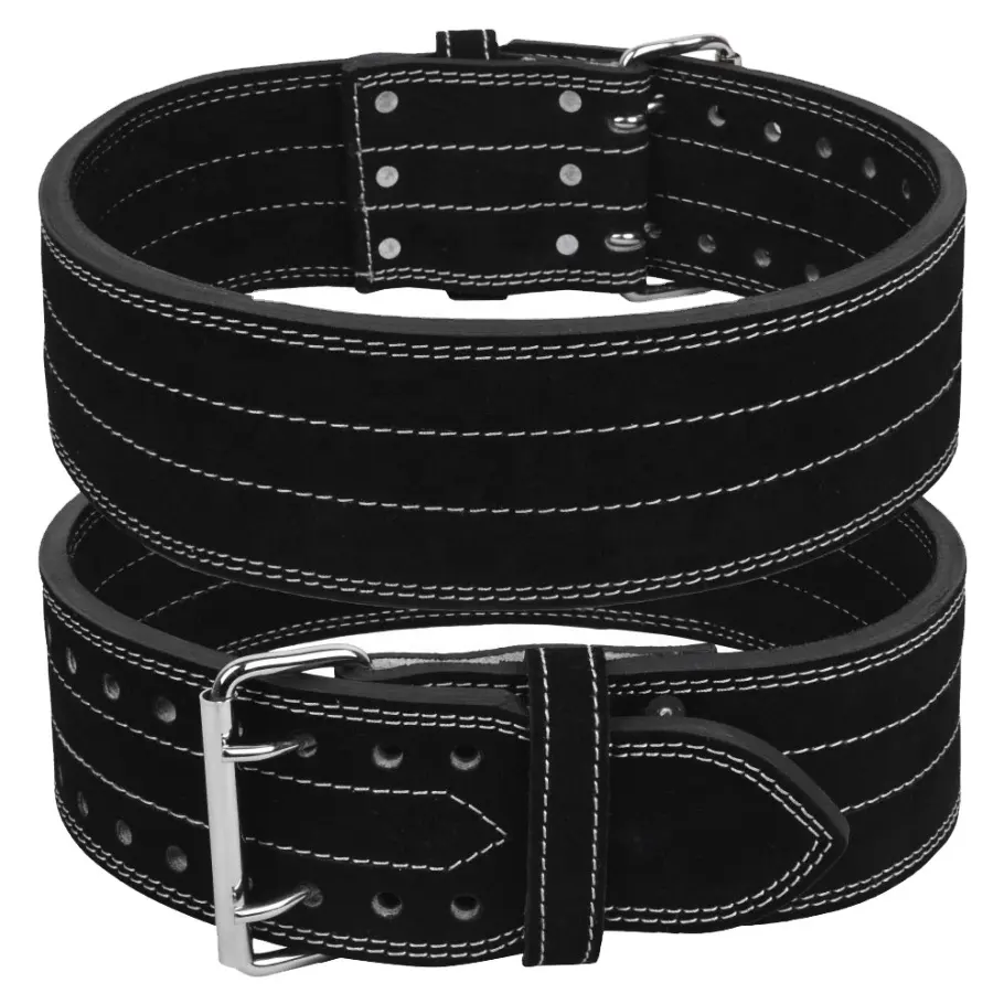 Custom High Quality Cowhide Fitness Training Lift Belt 4 Inch Prong Leather Weight Lifting Belt For Men Gym WeightLifting Belt