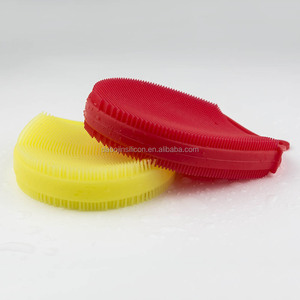 Mitaines de massage en silicone pour le soin du corps, favorisant la circulation sanguine, marque Darklight, rouge/jaune/design personnalisé créatif - Product Image 5