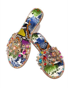 รองเท้าแตะผู้หญิงหัวกลมประดับเพชรขนาดใหญ่สำหรับผู้หญิงรองเท้าแตะผู้หญิงหัวกลมสำหรับการค้าสินค้าใหม่ฤดูร้อน - Product Image 1