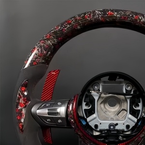 Volant en fibre de carbone forgée rouge en promotion pour BMW M2 M3 M4 M5 F10 <span class=keywords><strong>F50</strong></span> F30 F32 F80 F82 F90 E90 E92 E60 E63 G20 G30 - Product Image 2
