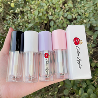 Tube de Brillant à Lèvres Tendance avec Strass, Logo Privé, Tubes Vides de Brillant à Lèvres Forme Ronde, Tube de Rouge à Lèvres Scintillant Meilleure Vente
