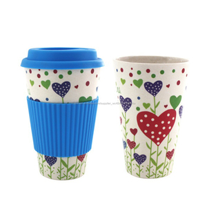 <span class=keywords><strong>Amazon</strong></span> Venta caliente de fibra de bambú Bio taza de viaje de fibra de bambú de taza de café y taza - Product Image 1