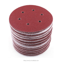 Crochet et boucle abrasif 100mm 115mm oxyde d'aluminium dureté moyenne disque de ponçage de papier de verre rond OEM pour le polissage