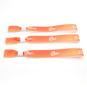 Customized <strong>all</strong> <strong>inclusive</strong> slide lock festival ribbon <strong>wristbands</strong> fabric <strong>wristband</strong> with lock for events Renyi - Product Image 4