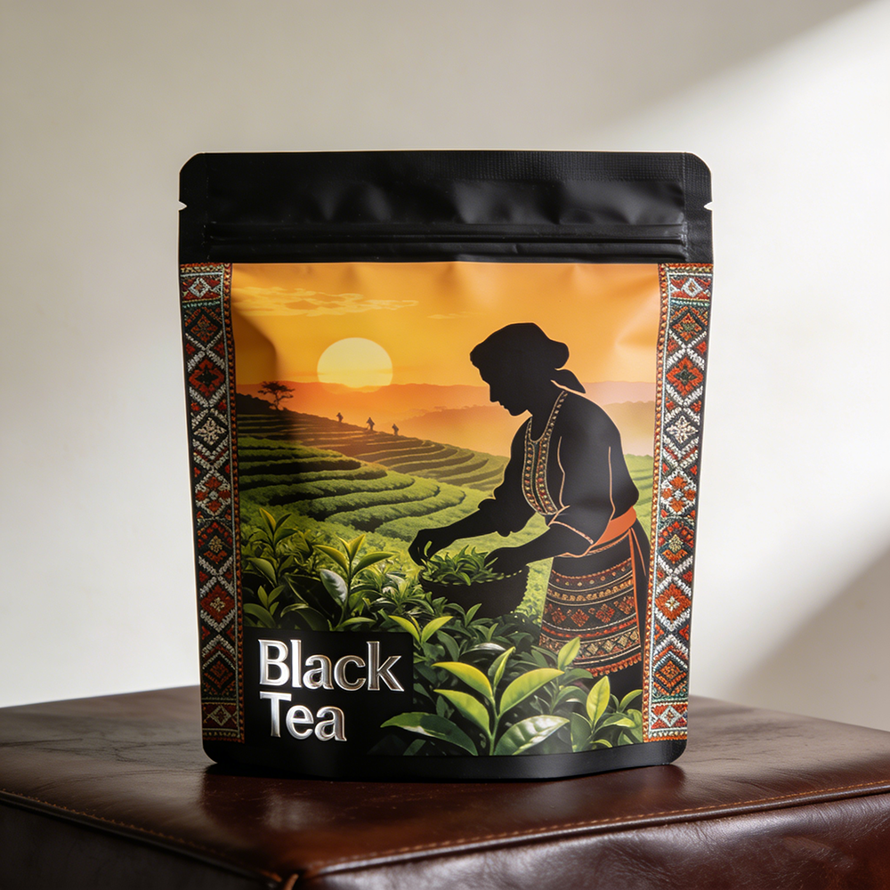 Custom Printing Ziplock Bag Resealable Recycle Food Packaging Tea Bag Resealable Zipper Packing Bag