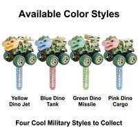 Essentiels pour la Journée à la Plage, Cadeaux de Fête, Bâton à Bulles Non Toxique Style Véhicule Militaire Dinosaure Voiture Cascadeuse pour Enfants, Jouets d'Été en Plein Air