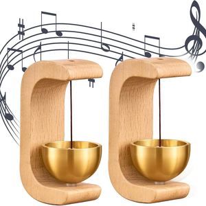 New Chinese Style Minimalist Entrance Doorbell Wooden <b>Wind</b> <b>Chime</b> with Painted Technique Home Decor Flower Shop Bell - Product Image 1