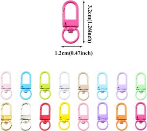 Lot de clips porte-clés pivotants à mousqueton, crochets pour porte-clés, accessoires de quincaillerie pour lanières et breloques de sac - Product Image 6