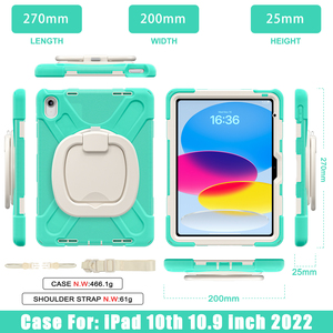 Custodia in silicone antiurto per iPad A16 10a generazione 10.9 pollici con cavalletto per bambini - Product Image 4