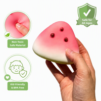 Jouet Squishy en forme de Dumpling - Pastèque à peau glacée, rebond lent, en caoutchouc silicone