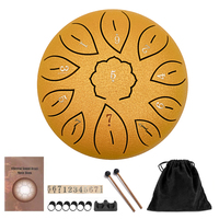 Tongue 6 Inch 11 Tones Number Design Hand Disc Percussion Instruments Upgraded Stainless Steel Non-Slip for Beginner Adult Kids