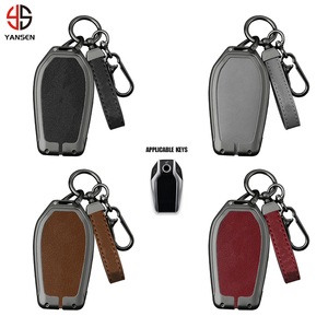 Funda protectora de cuero de aleación para llave, llavero con logotipo para <span class=keywords><strong>BMW</strong></span> serie 5 <span class=keywords><strong>7</strong></span>, G11, G12, G30, G31, G32, i8, I12, I15, G01, X3, G02, X4, novedad de 2023 - Product Image 1