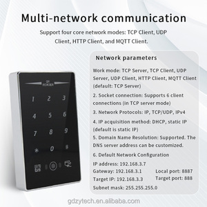 Machine de contrôle d'accès réseau avec clavier tactile, prise en charge des mots de passe, API TCP/<span class=keywords><strong>IP</strong></span> UDP MQTT RJ45, 20000 utilisateurs, carte IC 13,56 MHz, code QR dynamique - Product Image 4
