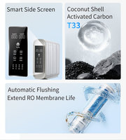 Purificateur d'eau par osmose inverse personnalisé à faible bruit avec double affichage TDS, alcalin 800 GPD, pour usage domestique
