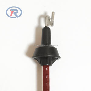 Poteau en acier à ressort ovale avec <span class=keywords><strong>isolateur</strong></span> en plastique, poteau à ressort métallique avec revêtement en poudre, poteaux en plastique à enfoncer <span class=keywords><strong>pour</strong></span> clôture électrique de ferme - Product Image 4