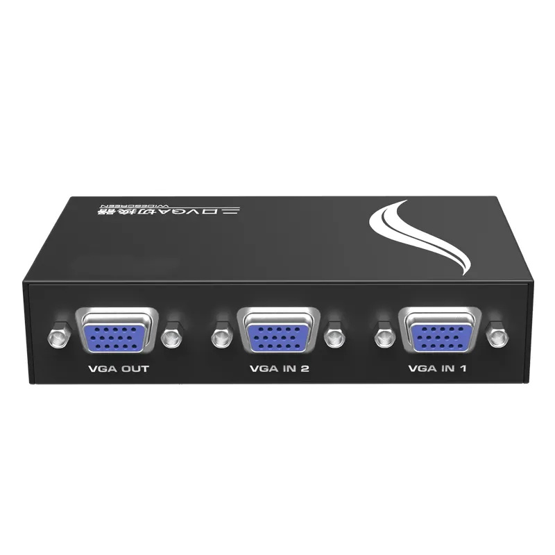 Hot selling 3 port 2 input 1 output vga video switcher