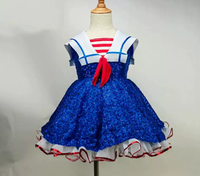 Robe de danse pour filles, costumes de danse à paillettes pour enfants, robe de ballet de marin pour enfant