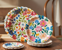 Assiettes jetables en papier blanc de marque privée pour les fêtes de Thanksgiving