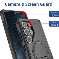 Coque de téléphone magnétique forte pour Samsung S25Ultra S24 Plus A35 A54 A55 A25 A16 support d'armure robuste couverture de charge sans fil