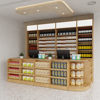 Comptoir de caisse de magasin d'occasion, design RUNDA SHELF, comptoir de réception, design de table de caisse RUNDA SHELF