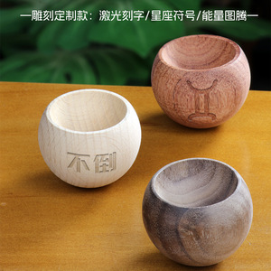 Diffuseur en bois massif, ornement d'aromathérapie pour voiture et intérieur, petit et amusant diffuseur portable en bois en forme d'œuf. - Product Image 4