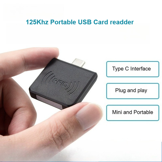 ISO14443A 15693 Protocol 13.56Mhz M1 IC Card Reader Writer with Type-C Interface Plug Play RFID Reader Writer