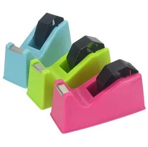 Plastic Stationary Tape Dispenser Cost-efficient Plastic Desktop Cute Heat Transfer Tape Cutter Dispenser With Tape Cutter