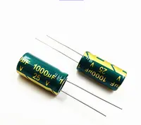 Fabricantes de China D10mm H20mm 1000uF 25v condensador electrolítico baja esr para luz led