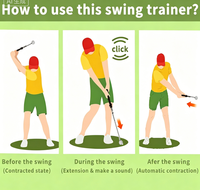 Entraîneur de swing de golf antidérapant rétractable pour l'échauffement, la force et l'entraînement au rythme - Fournitures de golf