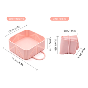 Bol pliable en silicone pour chien 500 ml avec mousqueton, bol de voyage pliable pour animaux de compagnie pour le camping en plein air, la randonnée, bol à eau pour chat et chien - Product Image 3