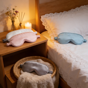 ODM Hot Selling Double-Sided Simulated Silk Eye Mask <b>Light</b>-Proof and Non-pressing Adjustable <b>Sleeping</b> Eye Masks with Custom Logo - Product Image 2