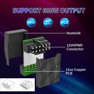 Qingsea Carte d'extension PCIe 5 GEN5 à 90 degrés avec câble en cuivre, <span class=keywords><strong>adaptateur</strong></span> d'angle pour ordinateur <span class=keywords><strong>12VHPWR</strong></span>, large gamme de couleurs 120% sRGB, en stock - Product Image 6