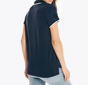 <span class=keywords><strong>Polo</strong></span> deportivo informal de manga corta transpirable con <span class=keywords><strong>cuello</strong></span> en V personalizado de alta calidad para mujer - Product Image 3