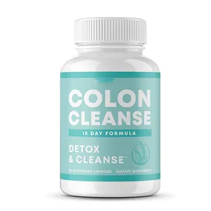 Colon Cleanse for Detox and Weight Loss 15 Day Fast-acting Detox Cleanse and Natural Adult Vitamins Capsules Bottle Packing 01