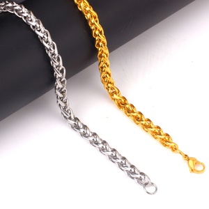 Bracelet chaîne populaire en acier inoxydable plaqué or 18 carats, design hip-hop pour hommes - Product Image 6