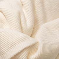 Écharpe de Noël personnalisée en tissu gaufré 2x2 (double face brossé) pour pulls et vêtements de détente haut de gamme, tissu tricoté doux