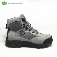 Chaussures de sécurité allemandes réfléchissantes en cuir, imperméables et antidérapantes, à lacets, hauteur cheville, bottes de travail